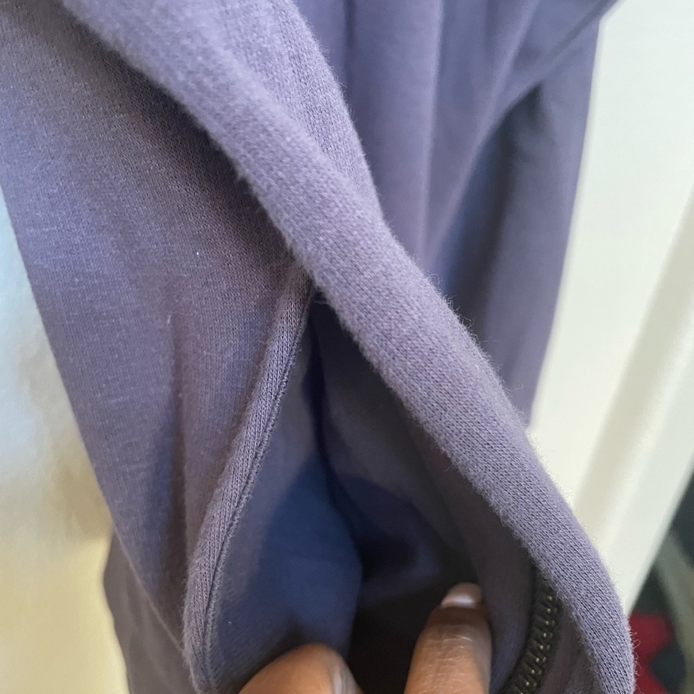 ATHLETA Cozy Karma Purple Side Zip Funnel Neck Mock Neck Sweatshirt Sz Small S - Picture 9 of 13